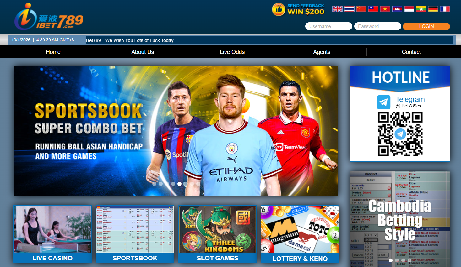 The live betting floor: sportsbook, live casino, slots and lottery on one screen